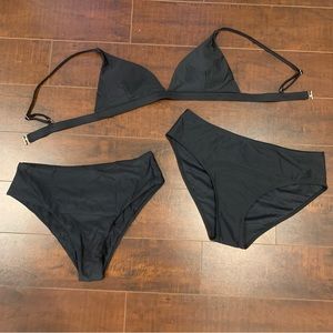 NWOT Black Bikini Set Size Large